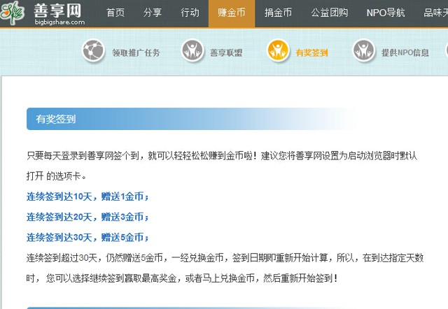 善享网有奖签到活动每日参与分享100%送1-5元现金奖励(可提现)