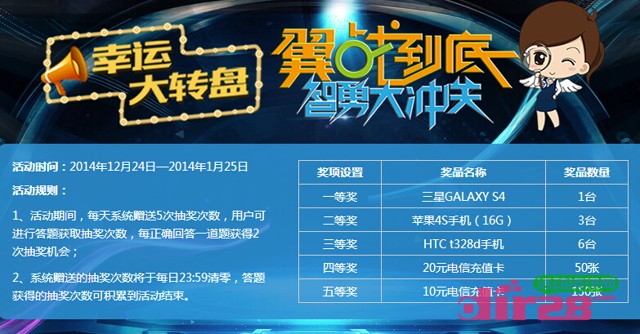 中国电信翼战到底在线抽奖送10-20元电信话费,三星S4