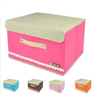 美女时钟申领试用韩版收纳箱 无纺布有盖整理箱(230份)