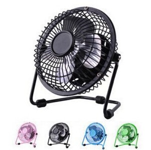 美女时钟炫彩时尚风尚 申请试用全金属 铝叶USB风扇