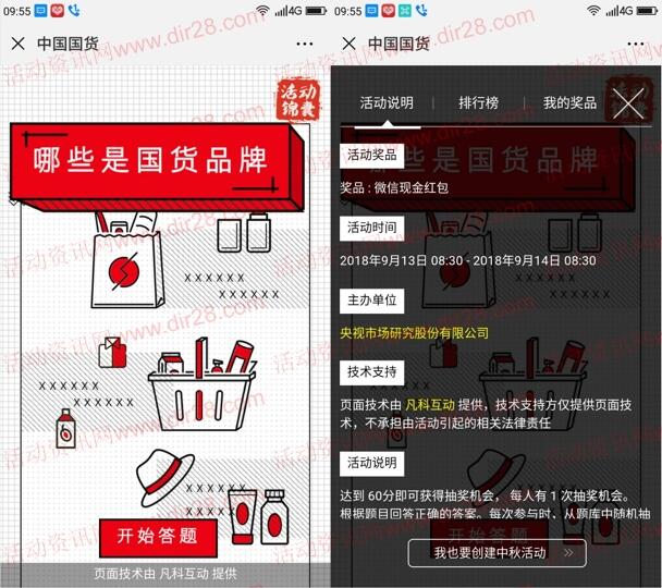 CTR众拍哪些是国货品牌抽奖送最少1元微信红包奖励