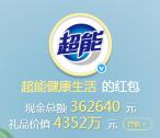 超能健康生活微博抽奖送总额36万元支付宝现金奖励