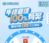 民生银行年终回馈必中2-88元微信立减金 亲测中2元秒到账