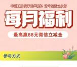 工行沙龙报名抽1.88-88元微信立减金 每个月可参加1次